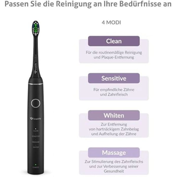 Sähköhammasharja - TrueLife - SonicBrush Compact - Musta - Automaattinen - Aikuisille