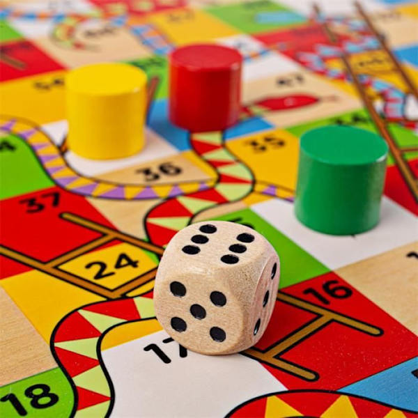 Slanger og stiger spil - BIGJIGS - Slanger og stiger - Barn - Brætspil - Indendørs Flerfarvet