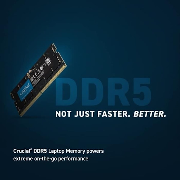 CRUCIAL RAM-hukommelse DDR5 - 16GB - 4800 MT/s - CL40 - SODIMM