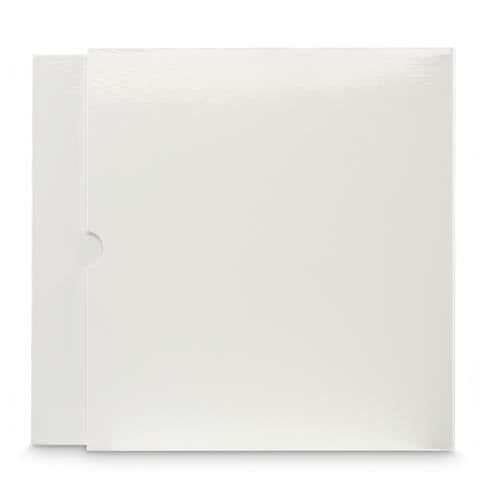 Mapp - Vit - 4 Ringar - Bredd 70 mm - Med Utbytbart Etikett - Fodral Ingår Vit