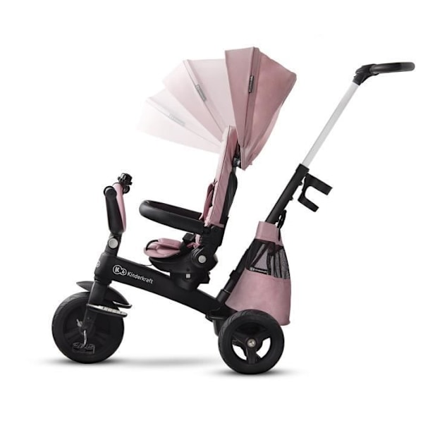 Tricycle KINDERKRAFT EASYTWIST Rose - 3 hjul - Letvægts - Evolutiv - Holdbar Lyserød