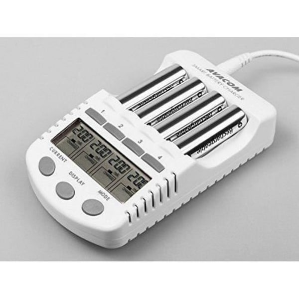 Avacom Fire-kanals smart oplader AA, AAA, Ni-MH, Ni-Cd Hvid - Ladegerät