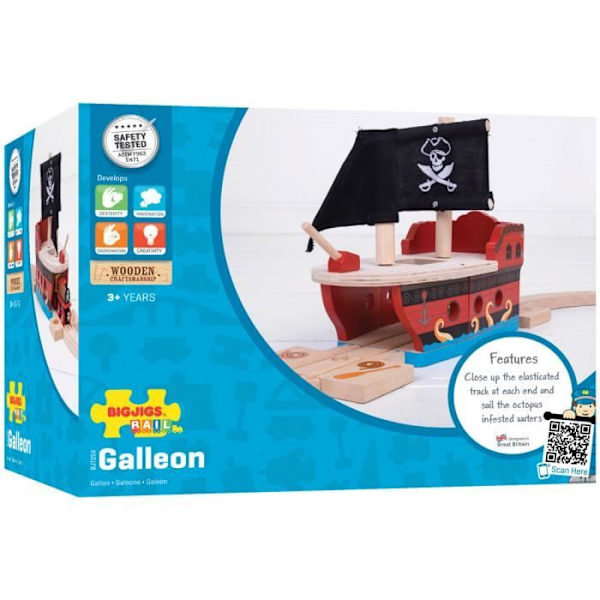 Pirate galleon - Monivärinen - Sekalainen - Punainen - 3 vuotta Flerfarvet