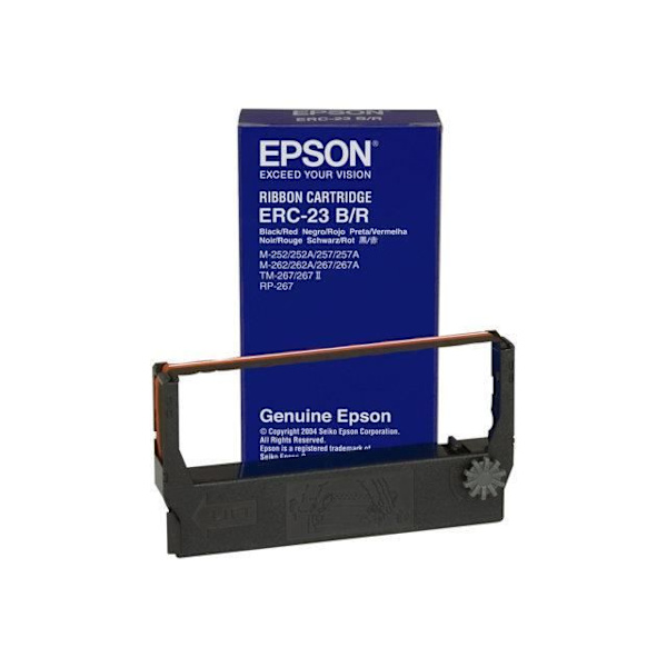 Epson ERC 23BR sort og rødt printbånd til M 280 og TM 267, 270 - Dot matrix-teknologi