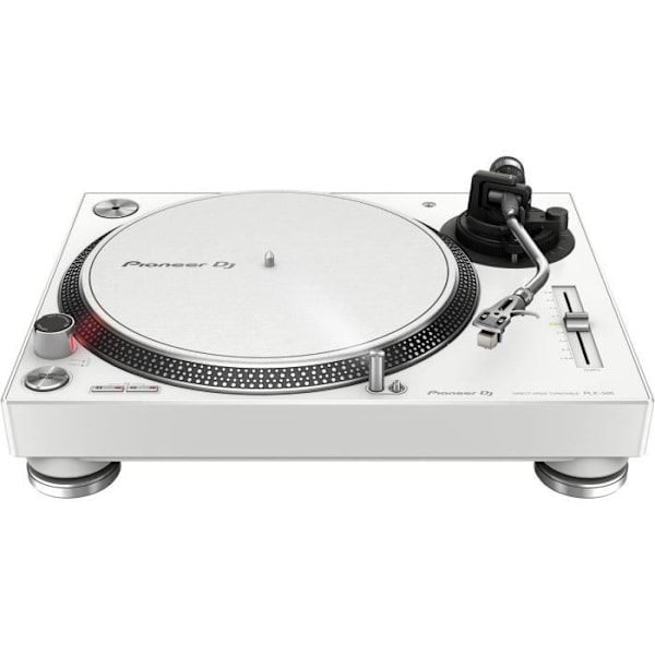 PIONEER PLX-500 White - 3-nopeuksinen suorakäyttöinen levysoitin (33-45-78 rpm) sisäänrakennetulla esivahvistimella ja USB-portilla