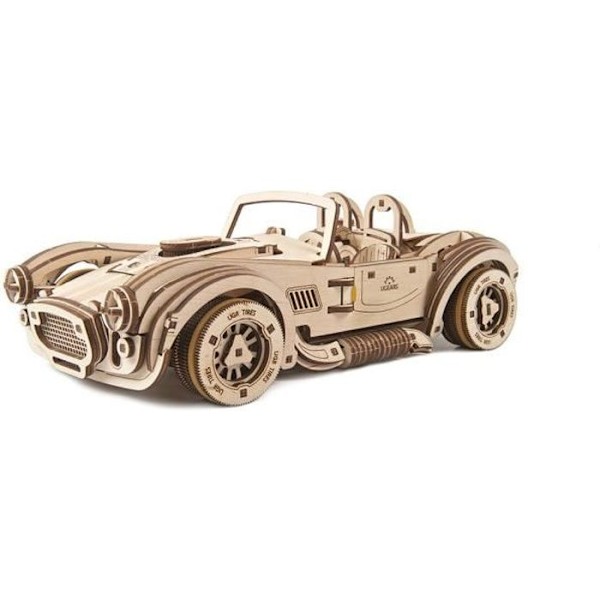 3D-kilpa-autopalapeli - UGEARS - Drift Cobra -kilpa-auto - Mekaaninen puinen mallisarja - 370 kpl Trä