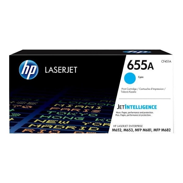 HP 655A - CF451A tonerpatron - Original - LaserJet - Cyan