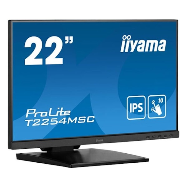 IIYAMA Kosketusnäyttö - PROLITE T2254MSC-B1AG - 21.5 tuumaa - 1920x1080 - IPS - 10 kosketuspistettä musta