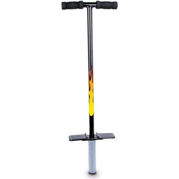 Taitettava pogotikku lapsille - PIENI JALKA - Keltainen - Korkeus 90cm - Metalli Sort og flamme