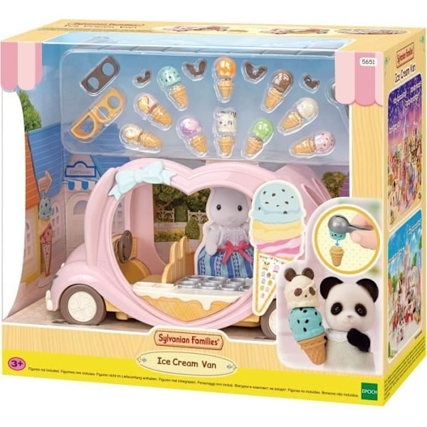 Den rejsende is-sælger - SYLVANIAN FAMILIES - 5651 - Eksteriør - Pink - Fra 3 år Flerfarvet