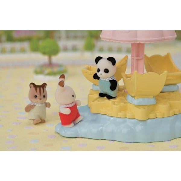 Pienoishahmot - SYLVANIAN FAMILIES - Tähtikaruselli pandan vauvalla Flerfärgad