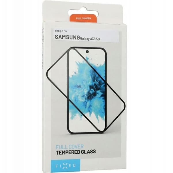 Skärmskydd fast - FIXED - Galaxy A36 5G/A56 5G - Härdat glas 2,5D - Heltäckande - Svart Svart