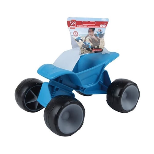 Rannaleikki - Hape International - E4087 - Kestävä kärry - 4 pyörää - Lapsille 24 kuukautta+ blå