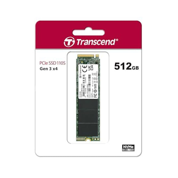 TRANSCEND 512GB M.2 2280 PCIe Gen3x4 3D TLC intern harddisk