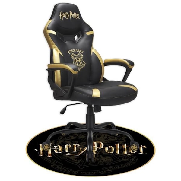 Gamer gulvmåtte - SUBSONIC - Harry Potter - Skridsikker - 100x100 cm - Sort