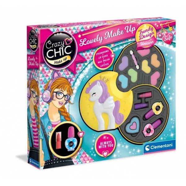 Makeup Game - CLEMENTONI - Crazy Chic - Unicorn 18653 - Unisex - 8 years