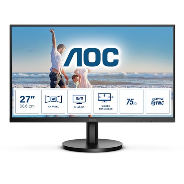 AOC Q27B3MA 27" LED 2560 x 1440 px Quad HD-skærm Sort