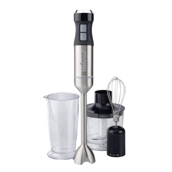 Ufesa BP4752 Vario 1400 Titanium XL Max – stavblender, 1400W, 4 titanblade, XL fod, 20 gear + TURBO, design
