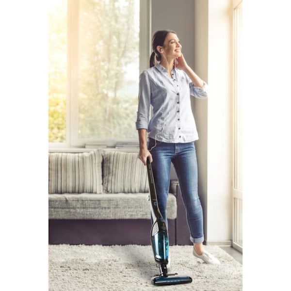 DOMO DO228SV - 2-i-1 sladdlös stickdammsugare - 2 hastigheter - Cyklonsystem - Autonomi 40min - Wet Clean-system
