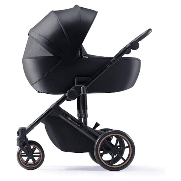 2-in-1 yhdistelmävarustus - KINDERKRAFT PRIME2 - enintään 22 kg - tilava vaunu - Laaja säätöalue - Musta Svart
