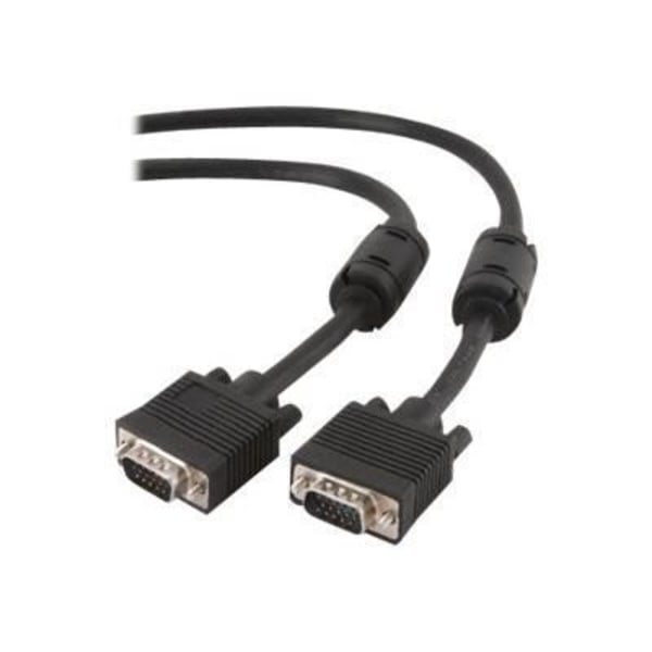 Kaksoissuojattu VGA-kaapeli ferriiteillä - GEMBIRD - CC-PPVGA-30M-B - 30m - Musta