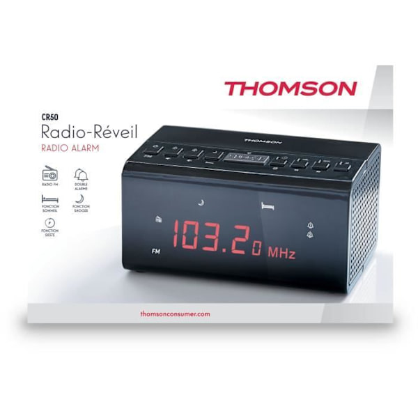 Herätyskelloradio - THOMSON - CR50 - Musta sort