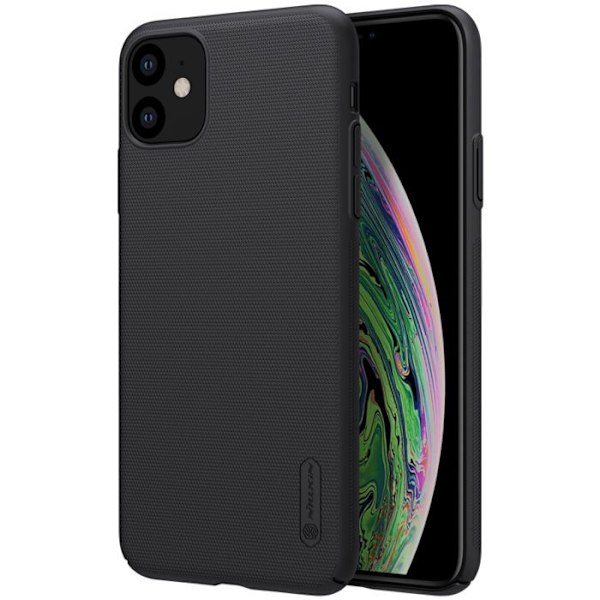 Kuori iPhone 11:lle - Nillkin - Super Frosted Shield - Vedenpitävä IP68 - Iskunkestävä - Kova sort