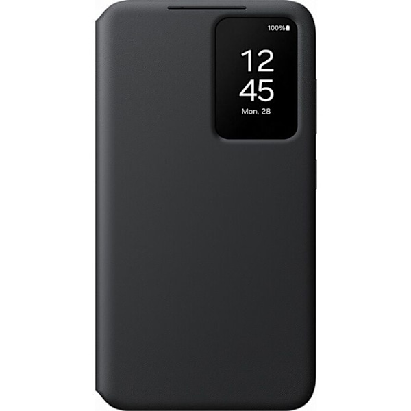 Kuori ja kotelo - Samsung - Galaxy S24 - Smart View - Kotelo - Musta - Puolijäykkä läppä Svart