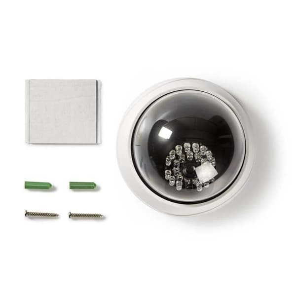 NEDIS Dummy Säkerhetskamera - Dome - IP44 - Vit Vit