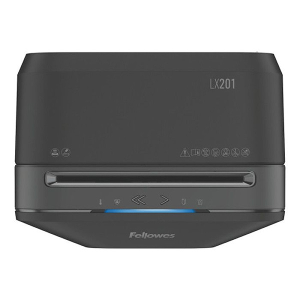Dokumentmakulator - FELLOWES - POWERSHRED LX201 - Micro cut - 22L kurv - 4 hjul sort