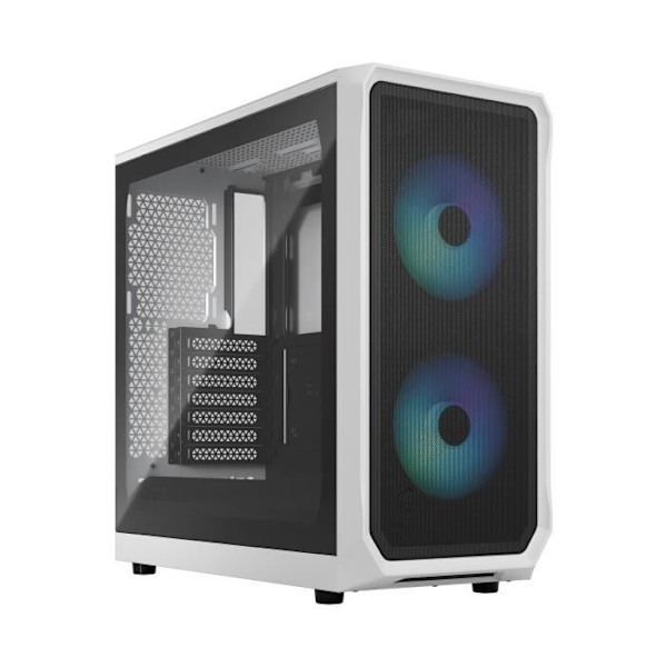 FRACTAL DESIGN Focus 2 RGB White TG Clear Tint PC-taske Hvid