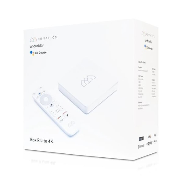 Homatics Chromecast Sisäänrakennettu 4K-mediasoitin Android 11 Box R Lite
