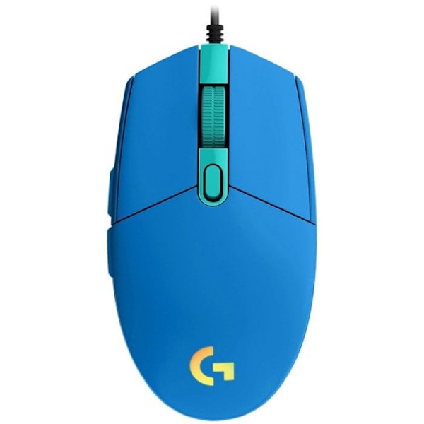 Mus - Logitech - G102 LIGHTSYNC - Blå - Kablet - RGB tilpasselig