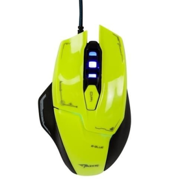 E-blue Mazer M642, Oikeakätinen, Optiikka, USB, 2500 DPI, 149,5 g, Vihreä Vihreä
