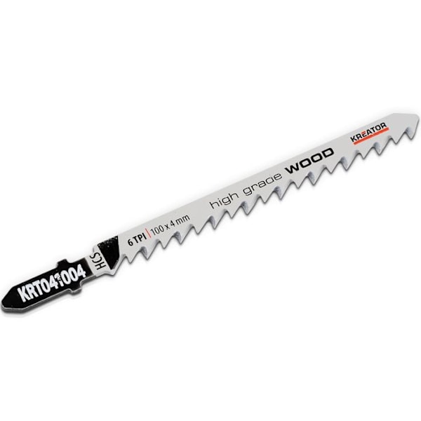 Svärd för sticksåg - KREATOR - KRT041004 - Mjukt trä - Hög kolhalt - 100x4mm