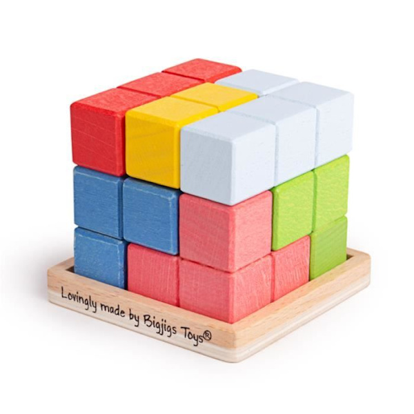 Byggespil - BIGJIGS - Lock-a-Cube - 64 stykker - Indendørs - Barn