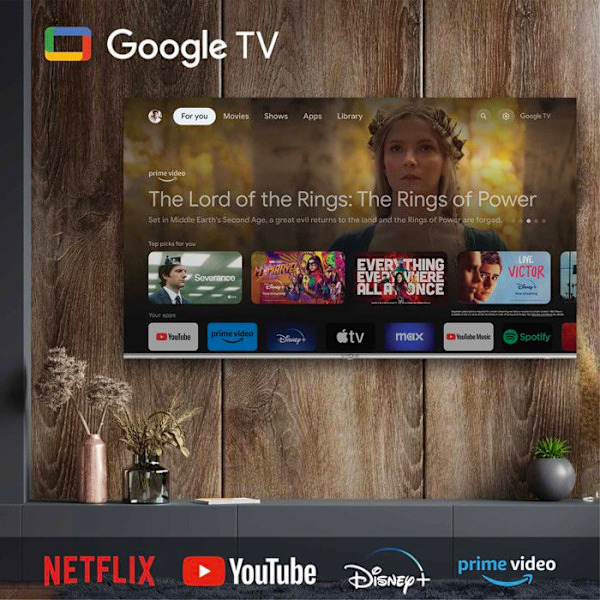 STRONG - TV HD 32" (80 cm) - Google TV - Wifi - Bluetooth - HDR - Chromecast - Google Assistent - 3 Tuner - 2xHDMI (ARC) + USB