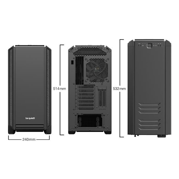ole hiljaa! SILENT BASE 601 Window Black