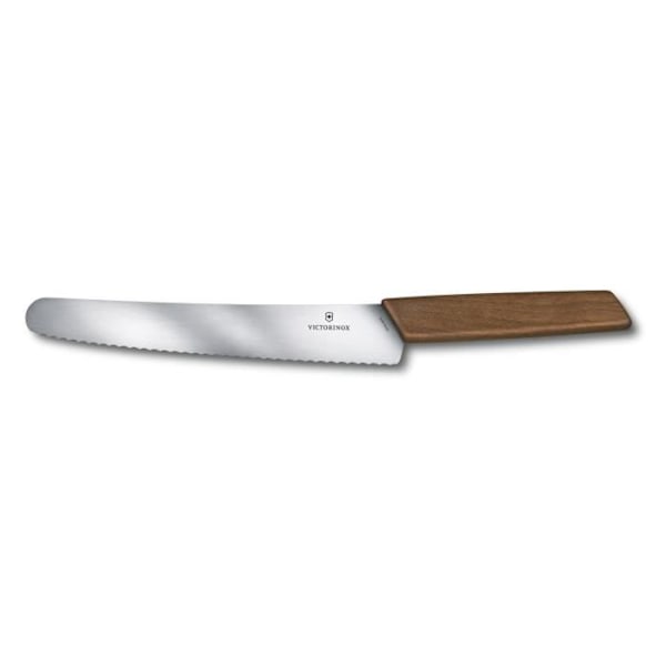 Victorinox 6.9070.22WG, Brødkniv, 22 cm, Rustfrit stål, Rustfrit stål, Træ, Træ