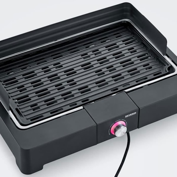 Sähkogrilli SEVERIN - PG8567 - Kypsennys pinta 44,5x26cm - Säädettävä termostaatti - 2200W musta