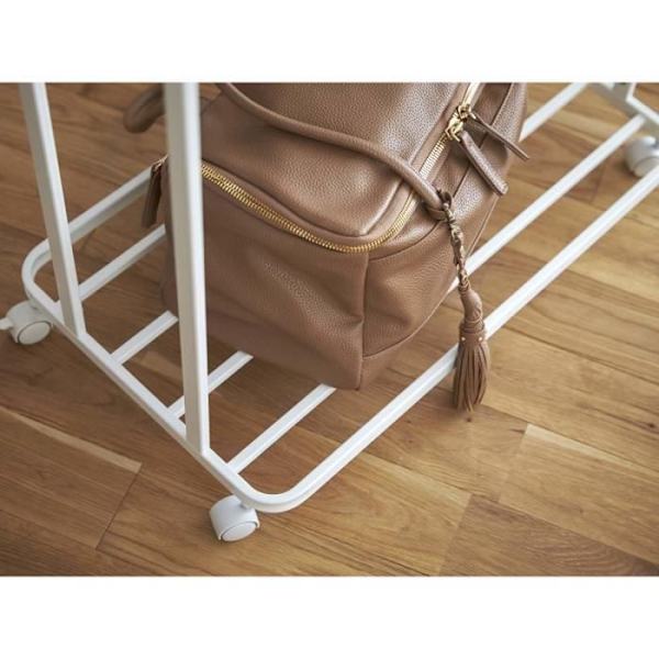 Yamazaki Home Tøjstativ Tøjbøjle Knagestativ Skohylde Garderobe Stativ Hvid Farve 67x172x35 cm hvid