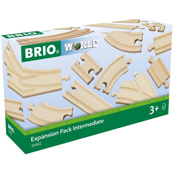 Intermediate Evolution Box 16 Rails - BRIO - 33402 - Puinen junarata yli 3-vuotiaille lapsille Gul