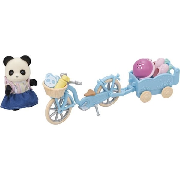 Pandapigen, hendes cykel og hendes trailer - SYLVANIAN FAMILIES - 5652 - For børn fra 3 år Flerfärgad