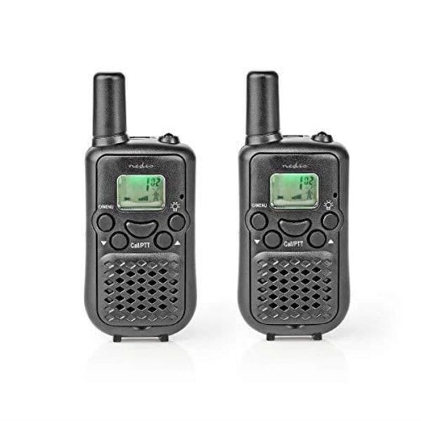 Nedis WLTK0500BK Walkie-Talkie - 5 km räckvidd - 8 kanaler - VOX - 2 enheter - Svart