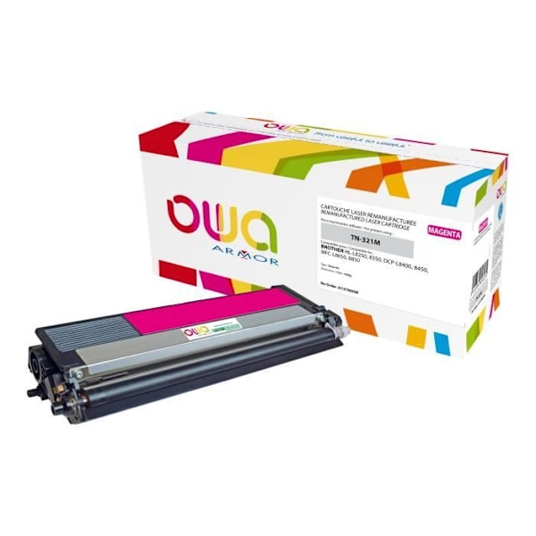 OWA Magenta kunnostettu väriainekasetti (vaihtoehto: Brother TN321M) Brother DCP-L8400, DCP-L8450, HL-L8250,…