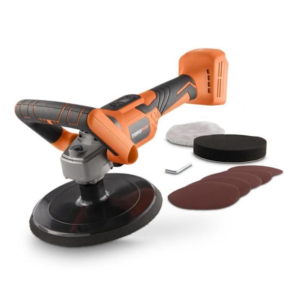 POWDP4070 - Harjaton kulmavaihde - 20V Ø 180mm - ei sisältänyt akkua ja laturia - 7 kpl. Orange