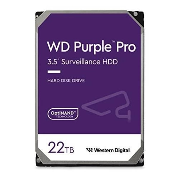 WD Purple Pro 22To SATA 6Gb/s 3.5p WD Purple Pro 22To SATA 6Gb/s HDD 3.5p sisäinen 7200rpm 512MB välimuisti 24x7 Bulk