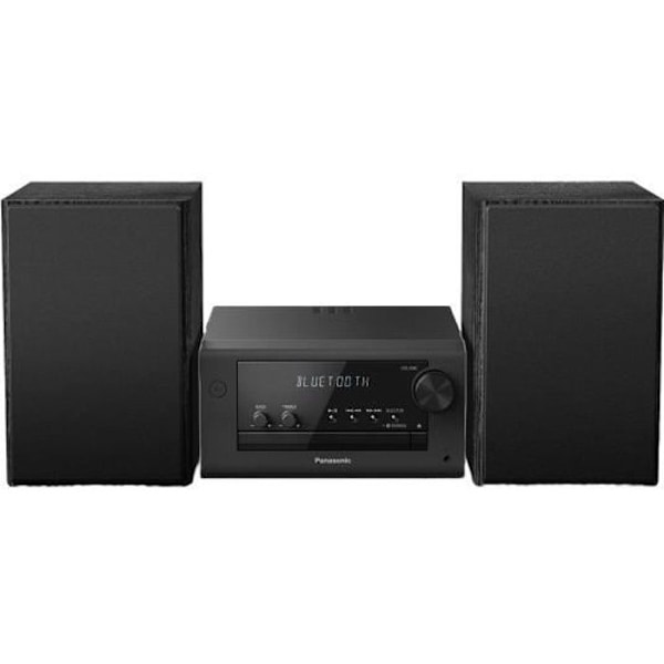 Panasonic SC-PM702EG-K Compact Hi-Fi Stereo Microsystem CD, DAB+/FM, USB, Bluetooth, 80 W kaiuttimet, basson säätö, musta