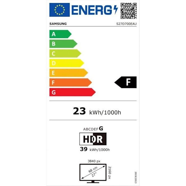 PC Skærm - SAMSUNG - ViewFinity S70D - 27" 4K 3840x2160 - IPS Panel - 300cd/m2 - 5 ms - 60Hz - HDMI - Drejbar / Justerbar