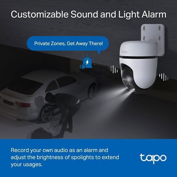 TP-Link Tapo C510W panoramisk/tiltbar utomhus Wi-Fi säkerhetskamera